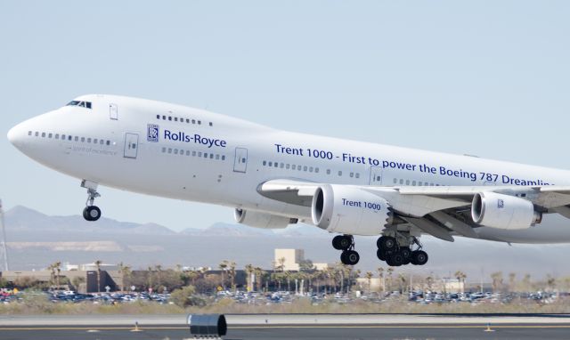 Boeing 747-200 (N787RR) - Rolls-Royce Trent 1000 Test A/C Taken Off at 1043 local