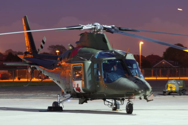 — — - Medi Vac Helicopter on static display during Northolt Night Shoot