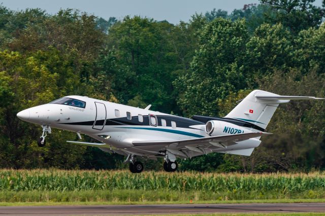 Pilatus PC-24 (N107PJ) - Pilatus PC-24 N107PJ taking of from KLOM (Wings Field) on a late summer afternoon.