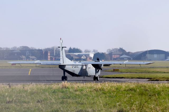 ROMAERO Turbine Islander (G-CGTC) - Taken at Belfast International on 17/03/2016 at 1330.