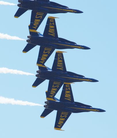 — — - Blue Angels @ KTVC performing during the Cherry Festival at Traverse City, MI