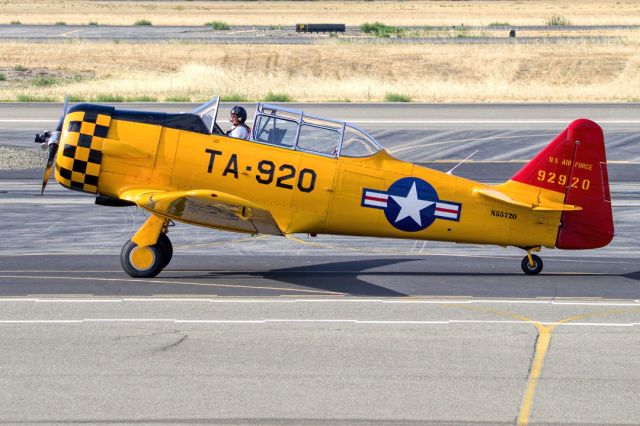 North American T-6 Texan (N55720) - North American - Kalashian T6 Texan at Livermore Municipal Airport (CA). July 2021.