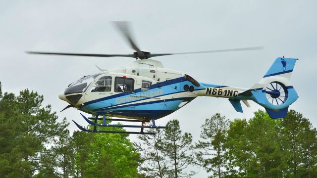 Eurocopter EC-635 (N861NC) - N681NC landing at Boy Scout Camporee at Chapel Hill, NC American Legion.