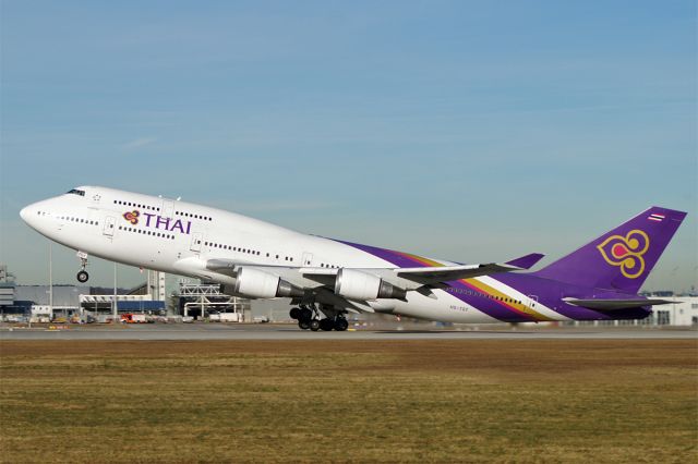 Boeing 747-400 (HS-TGY) - Boeing 747-4D7, Thai Airways, HS-TGY, EDDM, München, Franz Josef Strauss, 24.Jan.2018