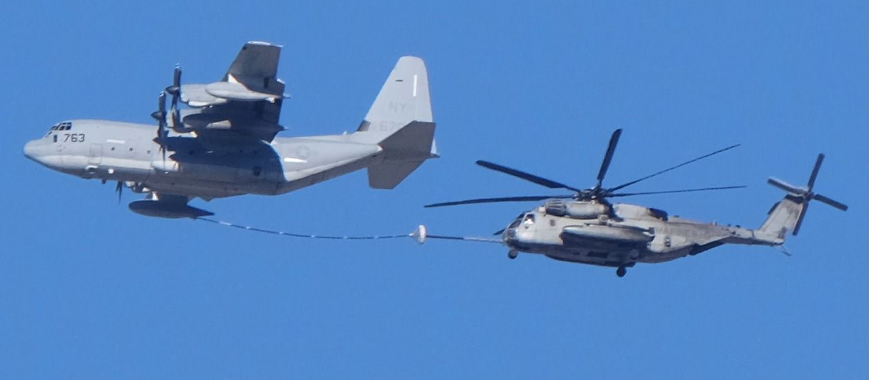 16-6763 — - KC-130J 16-6763 refueling CH-53E 16-1381 at 8500' MSLbr /Lone Pine, California, April 9, 2021