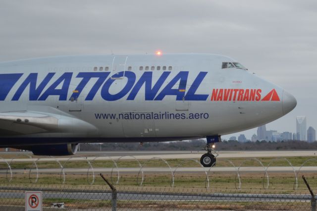 Boeing 747-400 (N919CA) - Taxiing at KCLT - 2/17/18