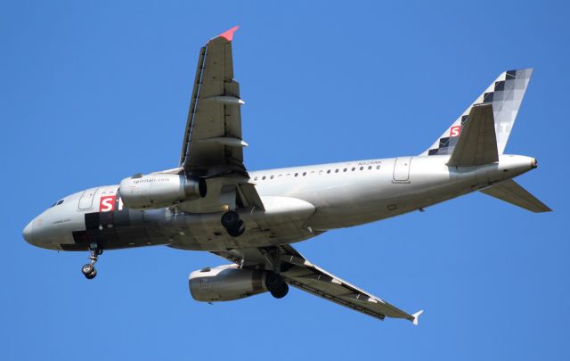 Airbus A319 (N528NK) - Spirit approaching runway 23.