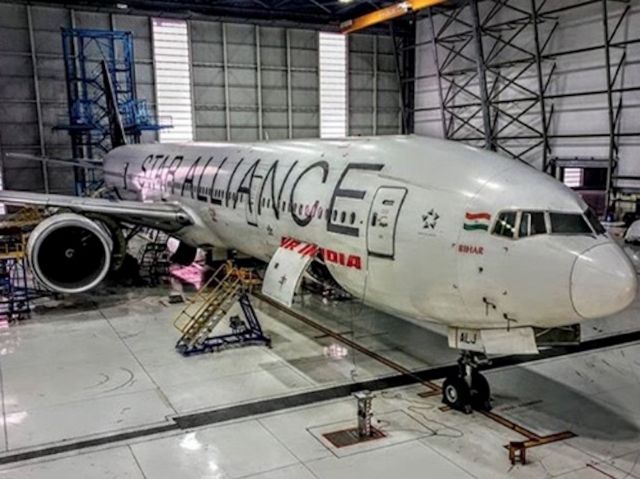 BOEING 777-300ER (VT-ALJ) - AI easily rests in hanger!