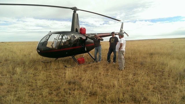 N929DB — - Fuel Stop outside of Sandia Airpark.  Paul Salmon, Doug Fulk, Justin Peters.