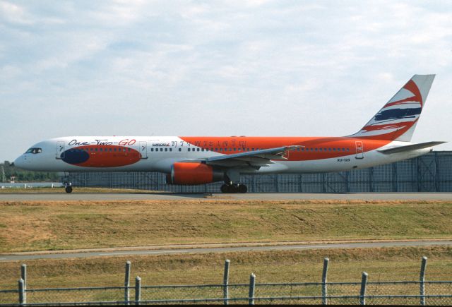 Boeing 757-200 (XU123) - Taxing at Narita Intl Airport on 2004/01/01