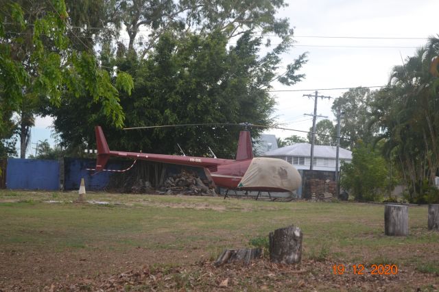Robinson R-44 (VH-SUL) - Privately owned R44 at Dunk Iland View caravan park, 19 Dec 2020