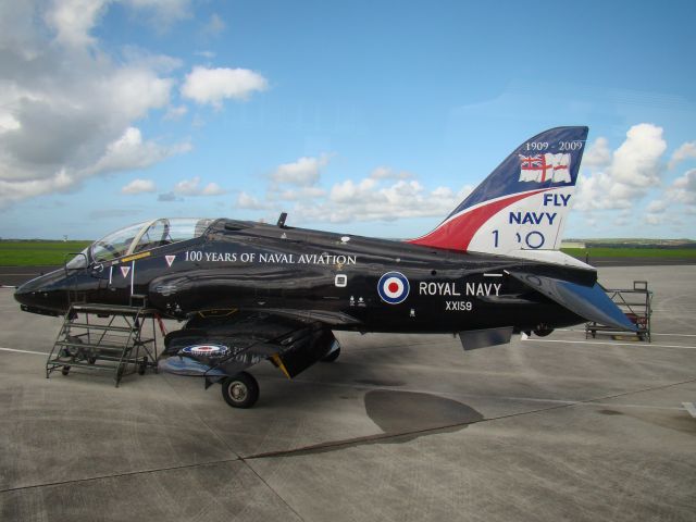 XX159 — - Royal Navy BAC Hawk T1. in a livery to celebrate 100 years of naval aviation. Photographed at R.N.A.S.Culdrose Cornwall U.K.