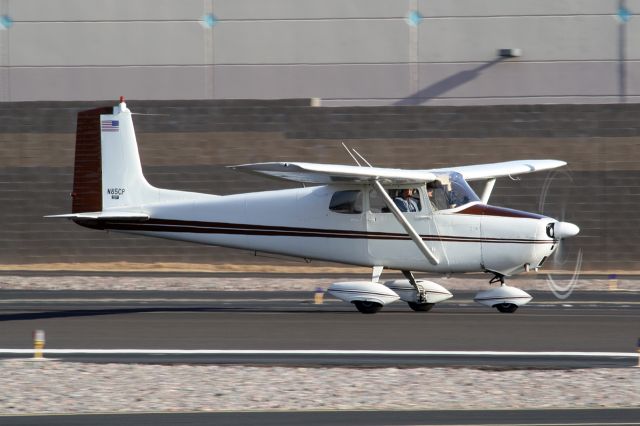 Cessna Skyhawk (N85CP) - 1958 Cessna 172 departing from runway 21 at Scottsdale Airport