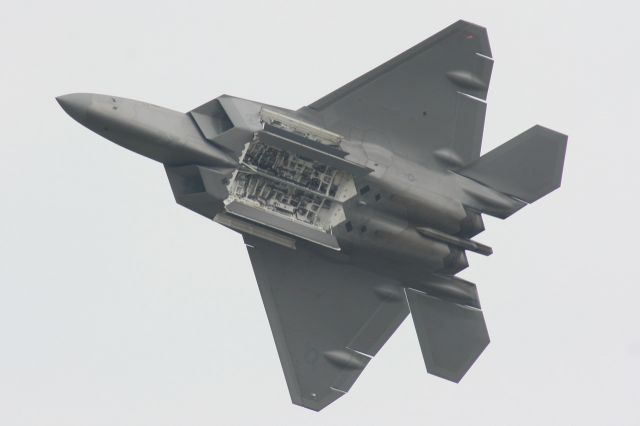 — — - F-22 Raptor at Seymoor Johnson AFB 2007.