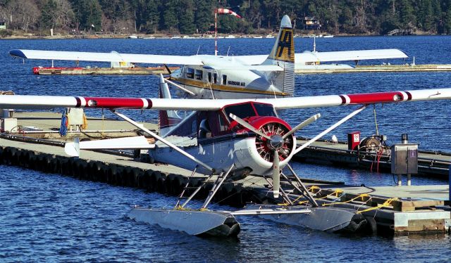 De Havilland Canada DHC-2 Mk1 Beaver — - BAXTER AVIATION Beaver & HARBOUR AIR turbo Otter at Nanaimo BC - September 2003