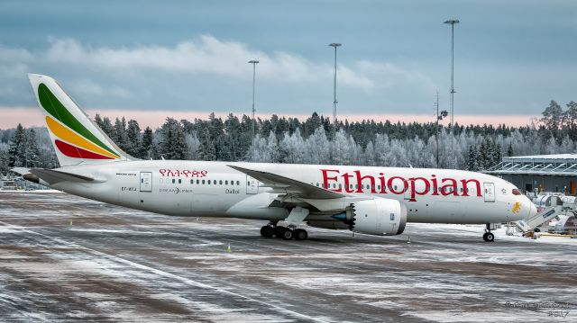 Boeing 787-8 (ET-ATJ) - "Dallol" resting on apron R at Stockholm Arlanda.