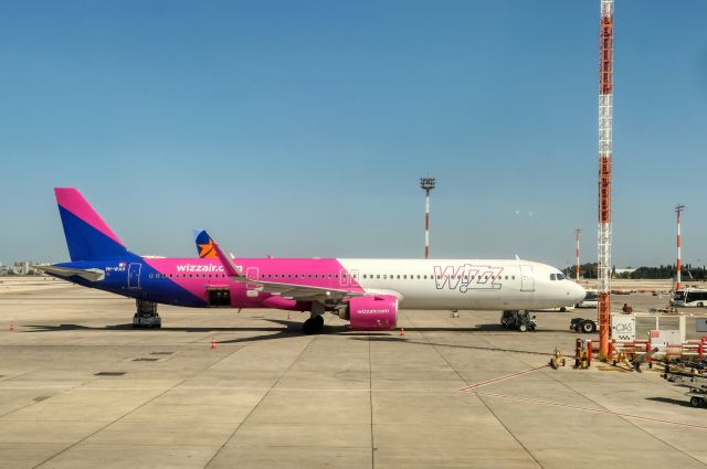 9H-WAD — - Wizz Air plane parked at remote location at Ben Gurion airport