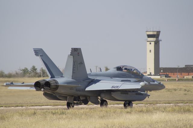 McDonnell Douglas FA-18 Hornet (16-6946) - EA-18G Growler as it taxis out for departure from Tacair in Amarillo, Texas, 10 Oct 2013.