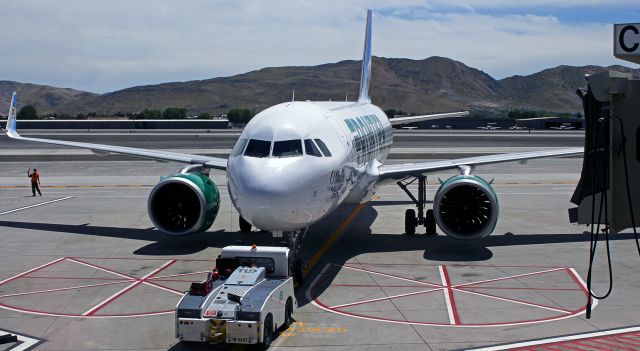 Airbus A320neo (N356FR) - On the bar and being pushed from Concourse C.