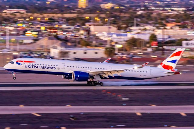 Airbus A350-1000 (G-XWBM) - A British Airways A350-1000 landing at PHX on 2/1/23. Taken with a Canon R7 and Tamron 70-200 G2 lens.