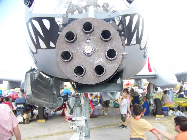 Fairchild-Republic Thunderbolt 2 — - Staring down the minigun of an A-10