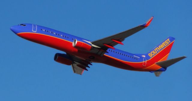 Boeing 737-800 (N8328A) - Taken on December 31, 2013. This Boeing 737-800 was taking off from runway 1 at Las Vegas McCarran Airport.