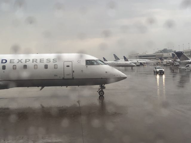 Canadair Regional Jet CRJ-700 (N979SW) - Ground delays at Denver due to lightning. 