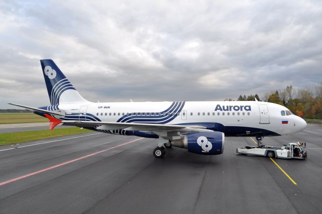 Airbus A319 (VP-BUK) - First view of 2nd aircraft for the new Russian air company Aurora.