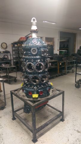Douglas A-26 Invader (N4988N) - heres the built up stack awaiting the 18 cylinders.