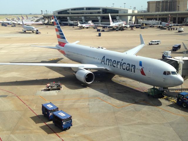 BOEING 767-300 (N385AM) - On stand at Gate A34.