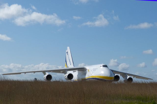 Antonov An-124 Ruslan (UR-82009) -  An-124-100M-150. Amazing sound. Behind the fence @ EBOS