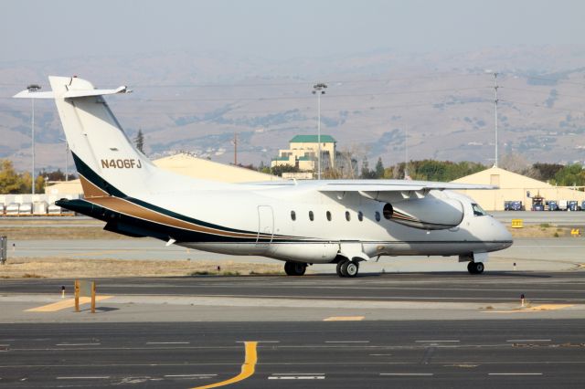 Fairchild Dornier 328JET (N406FJ) - Taxiing for Take off @ KSJC, 3-0-L, Sunday, October 11, 2009