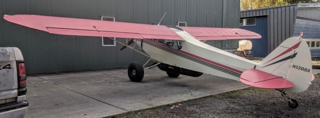 Piper L-21 Super Cub (N1398A) - Hangar along taxiway at Girdwood/Alyeska Airport.