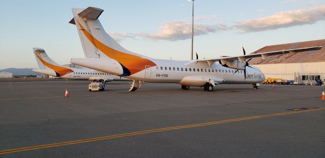 Aerospatiale ATR-72-500 (VH-FVH) - Parked for the night