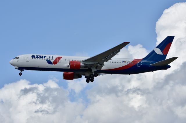 BOEING 767-300 (D-AZUA) - Taking off to Antalya