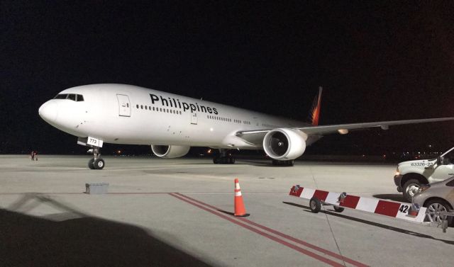 BOEING 777-300 (RP7773) - PR 777-300 being parked 