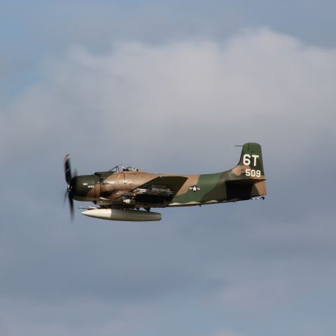 Douglas AD Skyraider (N2AD) - Sweet Pass down the farside of Runway 36 Oshkosh 2018.  