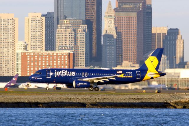 Airbus A320 (N775JB) - JetBlues newest livery, Vets in Blue saluting military veterans.  