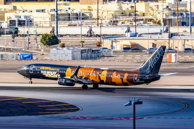 Boeing 737-900 (N492AS) - An Alaska Airlines 737-900 in UNCF special livery landing at PHX on 2/28/23. Taken with a Canon R7 and Canon EF 100-400 L ii lens.