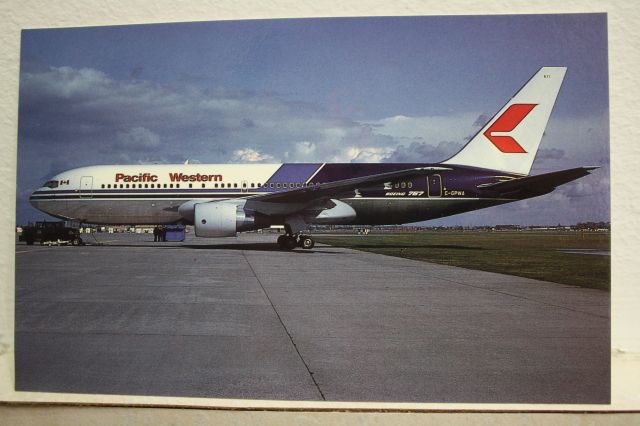 — — - old picture of Pacific Western 767 at Vancouver