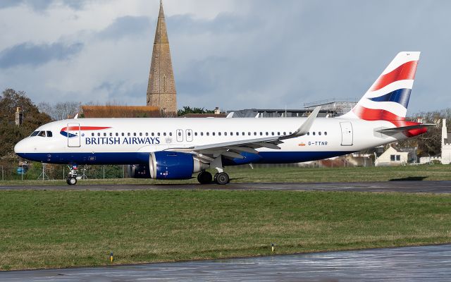 Airbus A320neo (G-TTNR) - Lined up for departure to London-Heathrow on the 22/Nov/2024