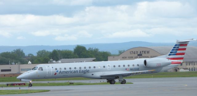 Embraer ERJ-145 (N622AE) - Shown here taxiing is a American Eagle Embraer ERJ-145 twin jet in the Spring of 2017. 