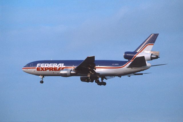 McDonnell Douglas DC-10 (N306FE) - Final Approach to Narita Intl Airport Rwy34 on 1987/09/13