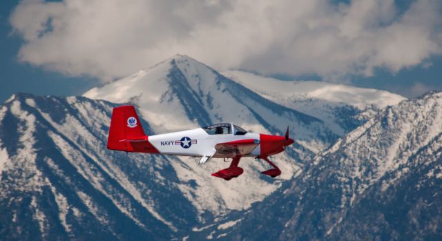 Vans RV-7 (N626JA) - Red & White RV on final to 27 at Carson City