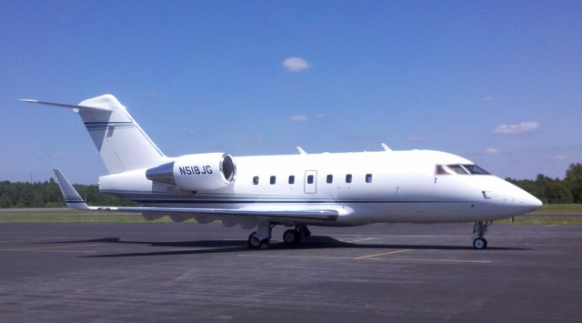 Canadair Challenger (N518JG) - JOE GIBBS RACING INC (NASCAR team owner Joe Gibbs) at KJQF