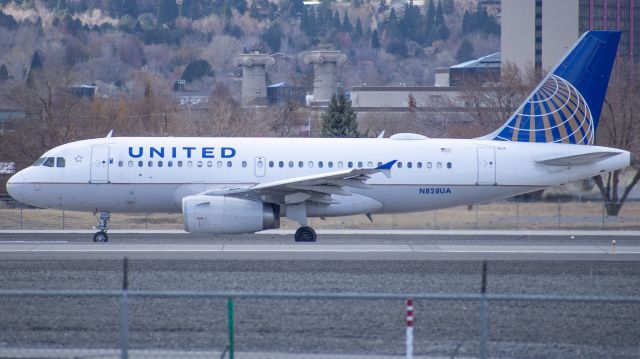 Airbus A319 (N828UA) - UAL2215 - RNO to DEN - 25 Nov, 2020