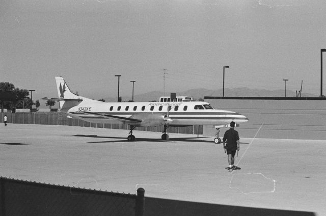 Fairchild Dornier SA-227DC Metro (N343AE) - SJC - San Jose, CA  N343AE arriving on the 1st day Ops at Terminal A at San Jose - early 1990s picture