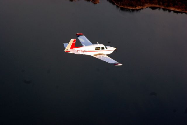 Mooney M-20 (N3916H) - M20J on Thanksgiving 2008 over Lake Ray Roberts, near Dallas, Texas. Picture taken by Top View Photo (http://topviewphoto.com).