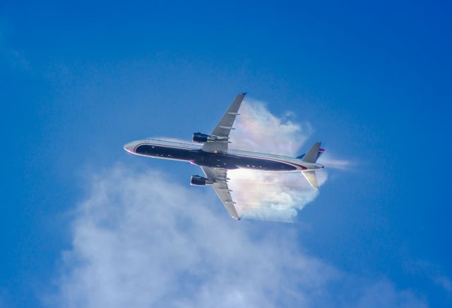 Airbus A321 — - Captured on 02/09/2015 standing on Kaiser Airs ramp. This plane had departed SFO and was flying over KOAK.