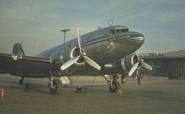 Douglas DC-3 (N54705) - SCANNED FROM POSTCARD